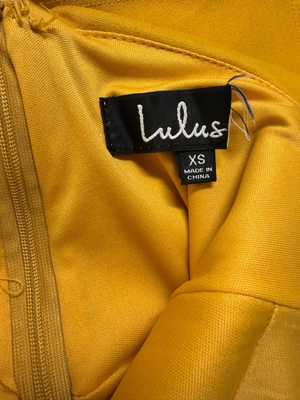 Lulu's Yellow One-Shoulder Ruffle Hem Midi Dress - Picture 3 of 3